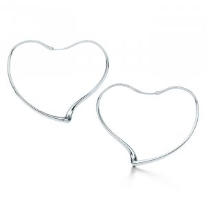 Unique sterling silver big heart  earrings,New arrival!