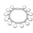 Beautiful 925 Sterling silver round flake bracelet,new arrival!