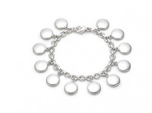 Beautiful 925 Sterling silver round flake bracelet,new arrival!
