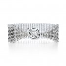 Beautiful 925 Sterling silver  meshy bracelet,new arrival!