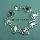 Beautiful 925 Sterling silver  four leaves grass bracelet,new arrival!