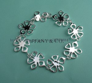 Beautiful 925 Sterling silver  four leaves grass bracelet,new arrival!