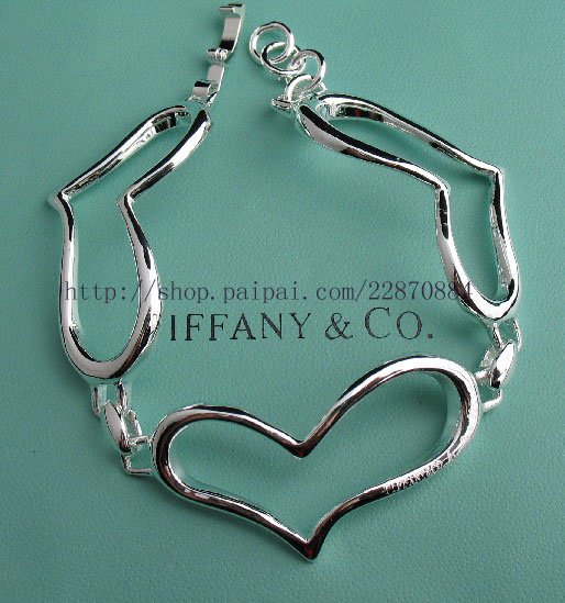 Beautiful 925 Sterling silver heart bracelet,new arrival!
