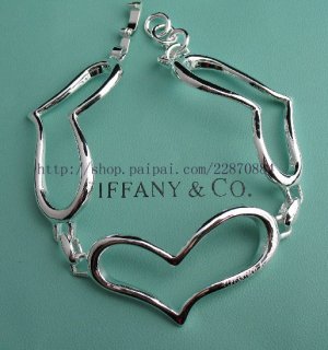 Beautiful 925 Sterling silver  heart bracelet,new arrival!