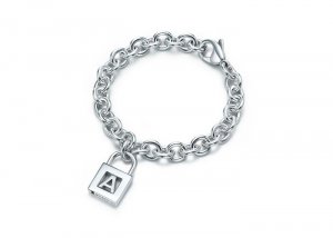 Beautiful 925 Sterling silver  and Letter  lock bracelet,new arrival!
