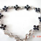 100% natural blue sapphire and sterling silver bracelet