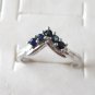 100% natural blue sapphire and sterling silver ring