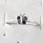 100% natural blue sapphire and sterling silver ring