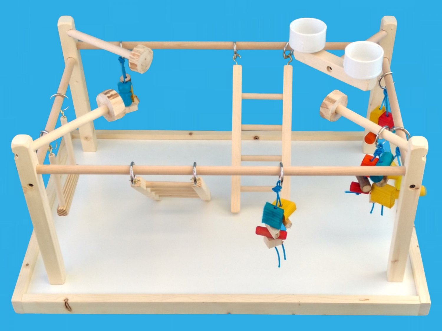 parrot play gym with 20x30 base,bird display for multiple birdshand