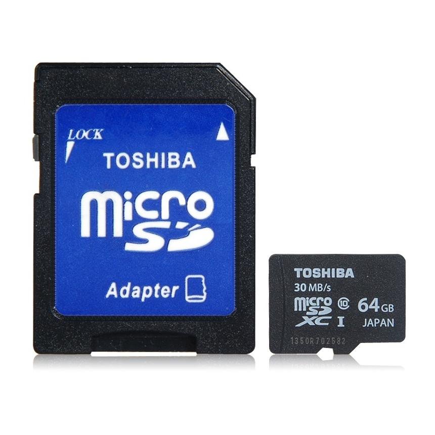 Toshiba Flash memory card 64 GB microSDXC UHSI Class 10 30MB/s Data