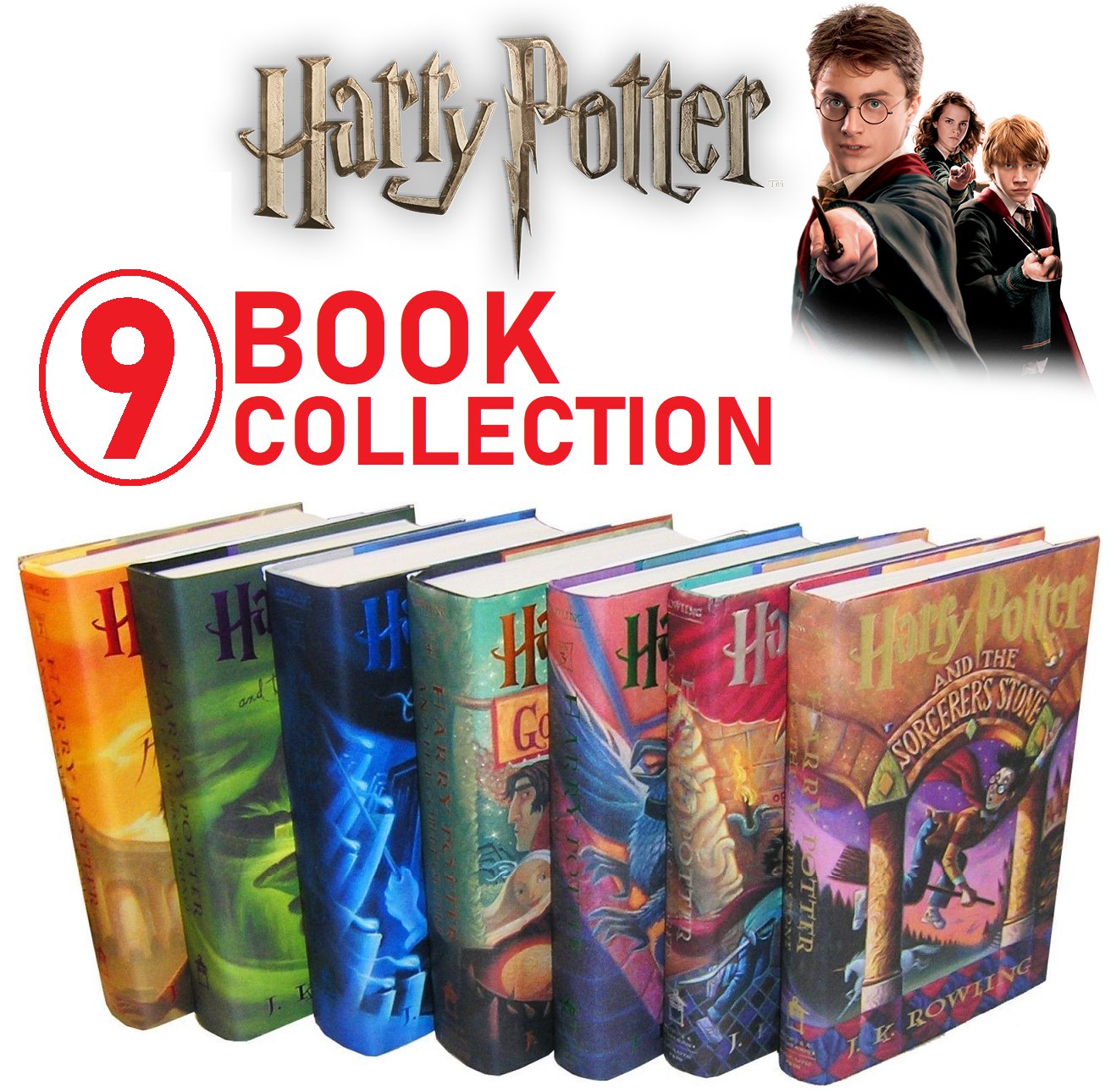 Harry Potter - 9 Book Complete Collection 1-7 Ebook Series + 2 Bonuses