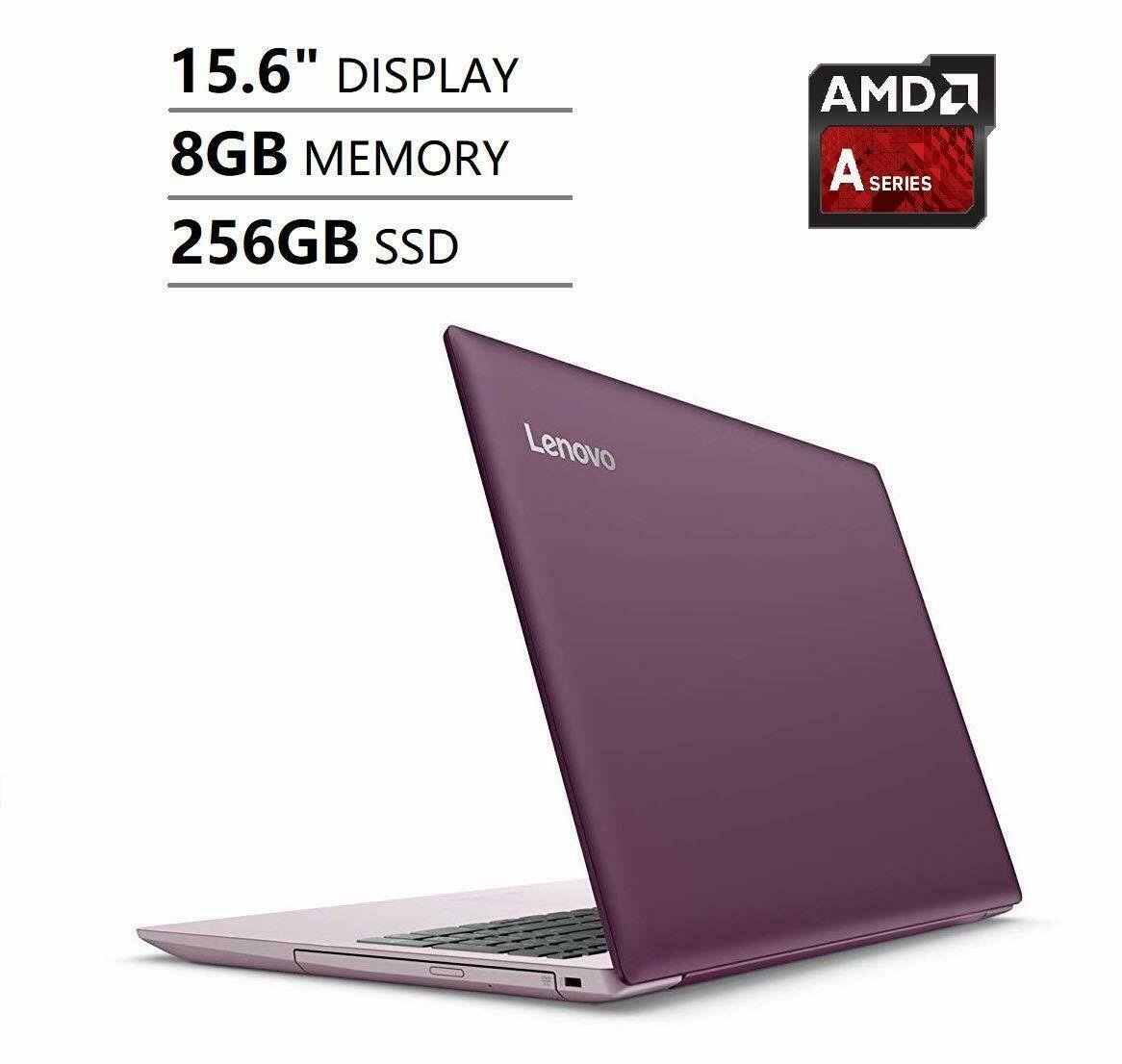 Lenovo IdeaPad HD 15.6 Dual Core 3.10GHz 256GB SSD 8GB RAM Windows 10 Plum
