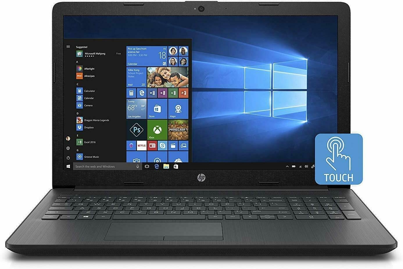 HP 15.6" Touch Screen Laptop Quad Core up to 2.5Ghz 500GB HDD 4GB Ram Windows 10