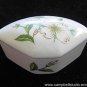 Lefton China Fan-shape Dogwood Trinket Box Sign/Number