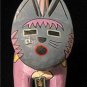 Aztec Painted Cat Figurine with Skeleton Fish DogTag NM