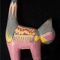 Aztec Painted Cat Figurine with Skeleton Fish DogTag NM