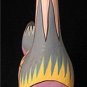 Aztec Painted Cat Figurine with Skeleton Fish DogTag NM