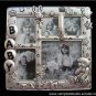 Frosted Pewter Colored Baby Multi-Photo Pic Frame Near Mint
