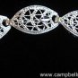 Silver Plated Filagree Eliptical MultiLink Bracelet NEW