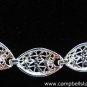 Silver Plated Filagree Eliptical MultiLink Bracelet NEW