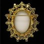 Porcelain Cameo Filagree Gold Tone Amber Crystals Pin/Brooch