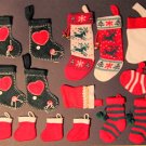 Christmas Stocking Ornaments or Party Favors 15 Pieces