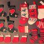 Christmas Stocking Ornaments or Party Favors 15 Pieces