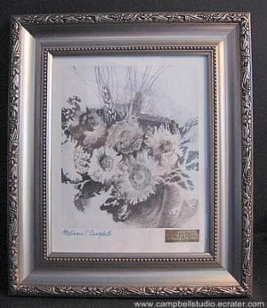 "Flowers" Framed Campbell Studio Limited Edition Print. Signed/Numbered