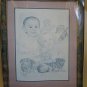 Custom Drawn BW Portrait 2 Person/Border/UnFramed 18x24