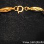 Oriental Coral Acrylic Antique Gold DiskBead Necklace NM