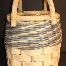 Basket - Slatted/Woven Tan/Blue MINT