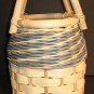 Basket - Slatted/Woven Tan/Blue MINT