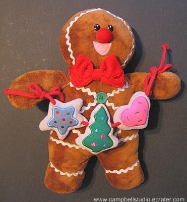 Ginger Bread Man Plush Christmas Decorater Doll N.MINT