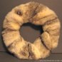 Rabbit Fur Wreath Lodge/Home/Den Cream/Blk/Grey Stripe
