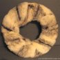 Rabbit Fur Wreath Lodge/Home/Den Cream/Blk/Grey Stripe