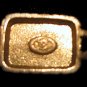 Cat's Eye Multi-Color Antique Brass Style Metal Bracelet Signed