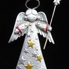 Angel Frosted Pewter by JJ Aurora Borealis Pin/Brooch Mint