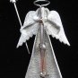 Angel Frosted Pewter by JJ Aurora Borealis Pin/Brooch Mint