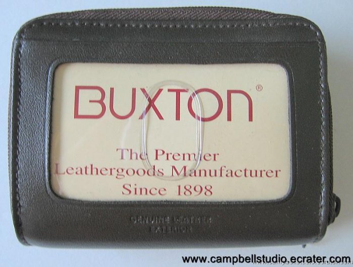 Buxton Genuine Leather Credit Card & Change Wallet NEW