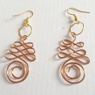 Brass Wire Swirl Earrings