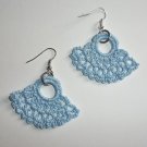 Crochet Light blue earrings