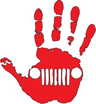 hand wave red color