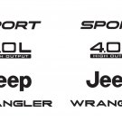 Sport 03-06 Vinyl Refresh Kit TJ 4.0L Stickers car truck Sport 03-06 Vinyl Refresh Kit TJ 4.0L Stickers car truck