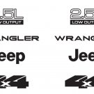 2.5L 2.5 L 4x4 Refresh Vinyl Decal car truck set