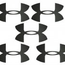 black Carbon Fiber Under Armour Vinyl Decal 1.5"Sticker Vinyl (Set of 5) black Carbon Fiber Under Armour Vinyl Decal 1.5"Sticker Vinyl (Set of 5)