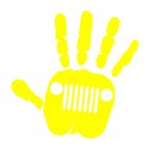 hand wave decal-yellow color