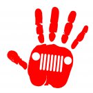 hand wave decal-red color