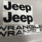 Set of Wrangler Replacement Vinyl Stickers Decals Set of Wrangler Replacement Vinyl Stickers Decals