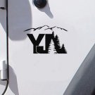 set of YJ mountain tree decal for car truck