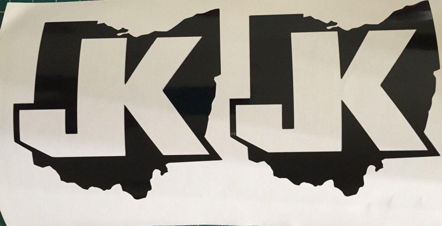 2 of JK ohio Decal Stickers Logo Black color